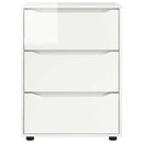 vidaXL Tárolószekrény Magas Fényű Fehér 60 x 48 x 81 cm Faanyag
