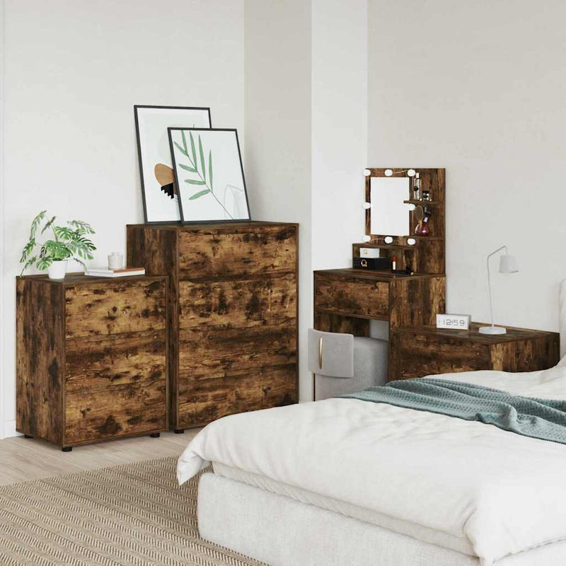 vidaXL Tárolószekrény Füstölt tölgy 60 x 48 x 81 cm Faanyag