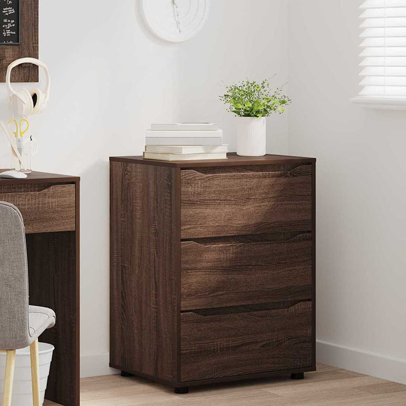 vidaXL Tárolószekrény Barna Tölgy 60 x 48 x 81 cm Faanyag