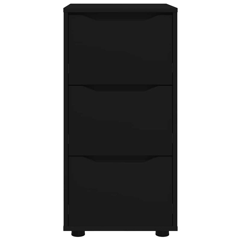 vidaXL Tárolószekrény Fekete 40 x 48 x 81 cm Faanyag