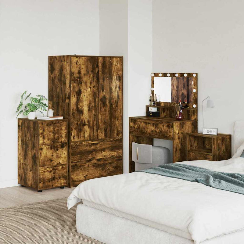 vidaXL Tárolószekrény Füstölt tölgy 40 x 48 x 81 cm Faanyag