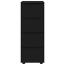 vidaXL Tárolószekrény Fekete 40 x 48 x 105 cm Faanyag