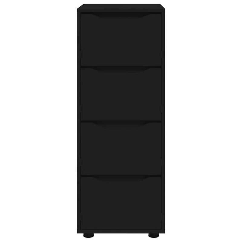 vidaXL Tárolószekrény Fekete 40 x 48 x 105 cm Faanyag