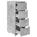 vidaXL Tárolószekrény Beton Szürke 40 x 48 x 105 cm Faanyag