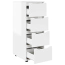 vidaXL Tárolószekrény Magas Fényű Fehér 40 x 48 x 105 cm Faanyag