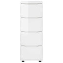 vidaXL Tárolószekrény Magas Fényű Fehér 40 x 48 x 105 cm Faanyag