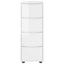 vidaXL Tárolószekrény Magas Fényű Fehér 40 x 48 x 105 cm Faanyag