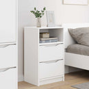 vidaXL Éjjeliszekrények fiókkal 2 pcs Fehér 40 x 30 x 467 cm Faanyag