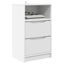vidaXL Éjjeliszekrények fiókkal 2 pcs Fehér 40 x 30 x 467 cm Faanyag