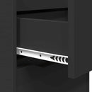 vidaXL Éjjeliszekrények fiókkal 2 pcs Fekete 40 x 30 x 467 cm Faanyag