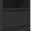 vidaXL Éjjeliszekrények fiókkal 2 pcs Fekete 40 x 30 x 467 cm Faanyag