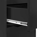 vidaXL Éjjeliszekrények fiókkal 2 pcs Fekete 40 x 30 x 467 cm Faanyag