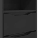 vidaXL Éjjeliszekrények fiókkal 2 pcs Fekete 40 x 30 x 467 cm Faanyag