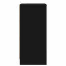 vidaXL Éjjeliszekrények fiókkal 2 pcs Fekete 40 x 30 x 467 cm Faanyag