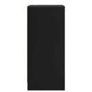vidaXL Éjjeliszekrények fiókkal 2 pcs Fekete 40 x 30 x 467 cm Faanyag