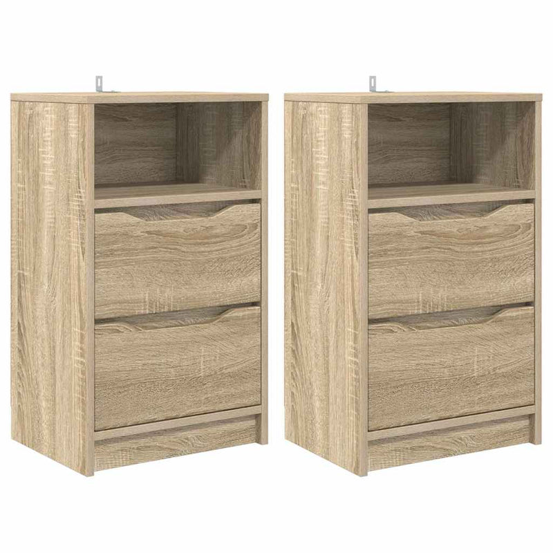vidaXL Éjjeliszekrények 2 pcs Sonoma tölgy 40 x 30 x 467 cm Faanyag