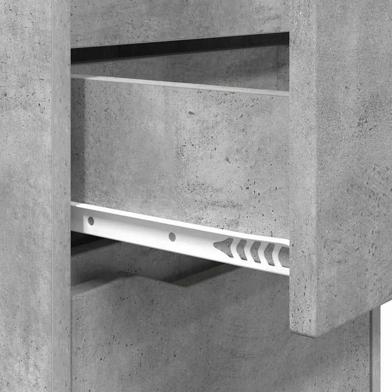 vidaXL Éjjeliszekrények 2 pcs Beton Szürke 40 x 30 x 467 cm Faanyag