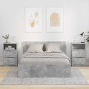 vidaXL Éjjeliszekrények 2 pcs Beton Szürke 40 x 30 x 467 cm Faanyag