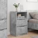 vidaXL Éjjeliszekrények 2 pcs Beton Szürke 40 x 30 x 467 cm Faanyag