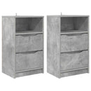 vidaXL Éjjeliszekrények 2 pcs Beton Szürke 40 x 30 x 467 cm Faanyag