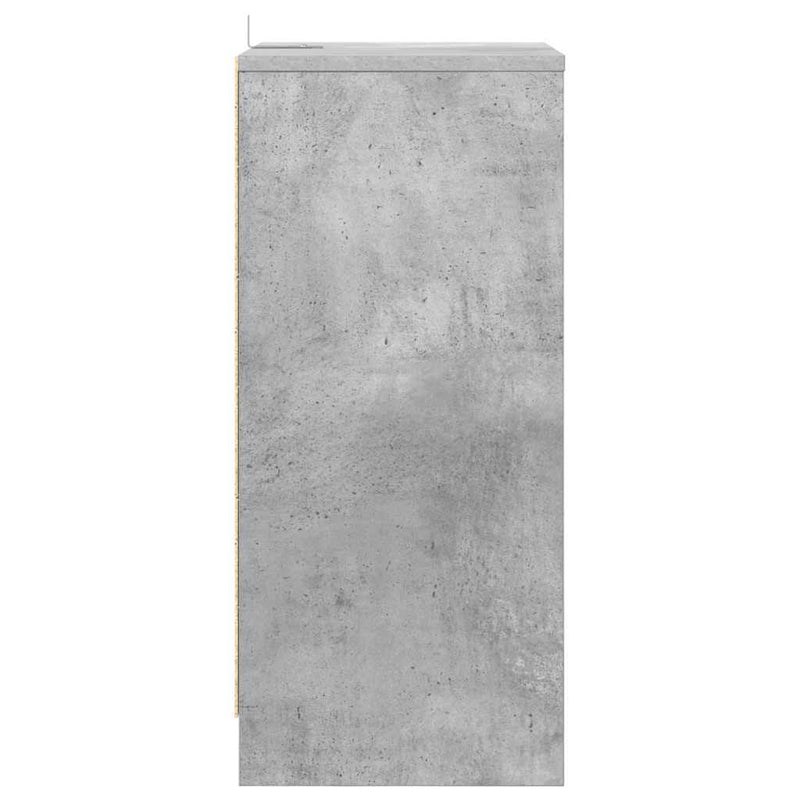 vidaXL Éjjeliszekrények 2 pcs Beton Szürke 40 x 30 x 467 cm Faanyag