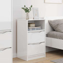 vidaXL Éjjeliszekrények 2 pcs Magas Fényű Fehér 40 x 30 x 467 cm