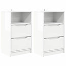 vidaXL Éjjeliszekrények 2 pcs Magas Fényű Fehér 40 x 30 x 467 cm
