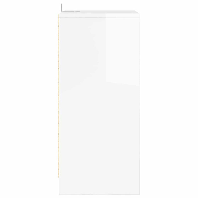 vidaXL Éjjeliszekrények 2 pcs Magas Fényű Fehér 40 x 30 x 467 cm