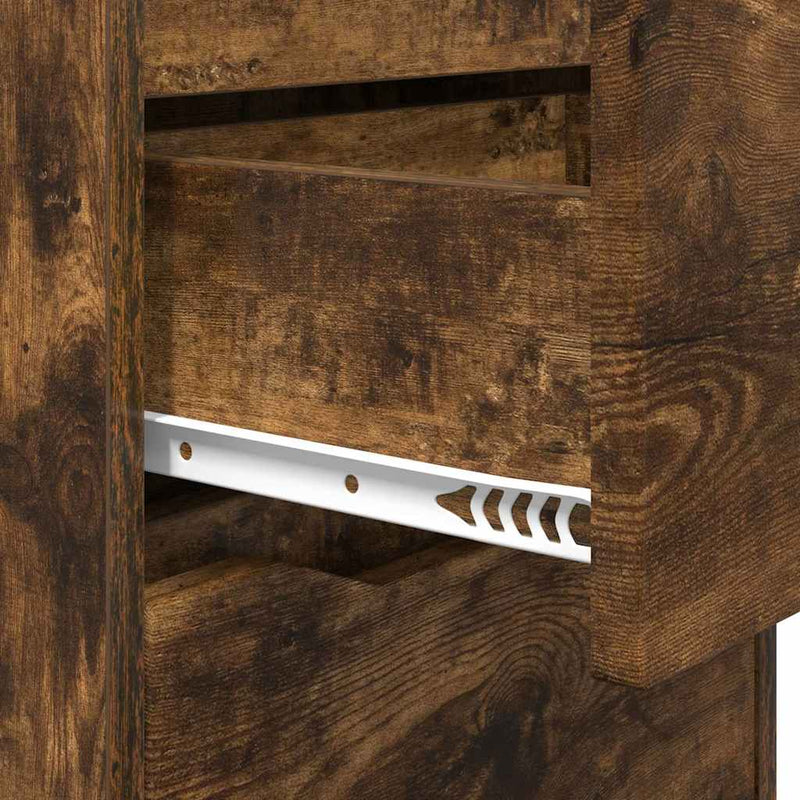 vidaXL Éjjeliszekrények 2 pcs Füstölt tölgy 40 x 30 x 467 cm Faanyag