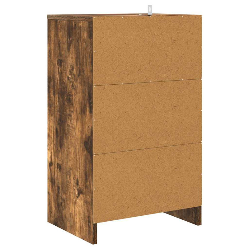 vidaXL Éjjeliszekrények 2 pcs Füstölt tölgy 40 x 30 x 467 cm Faanyag