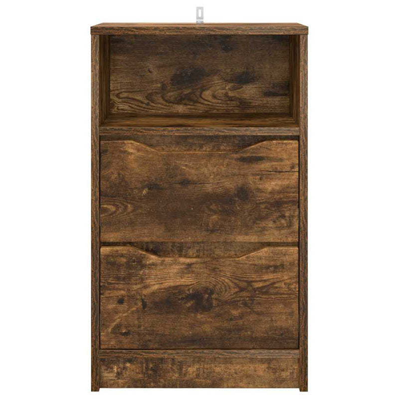 vidaXL Éjjeliszekrények 2 pcs Füstölt tölgy 40 x 30 x 467 cm Faanyag