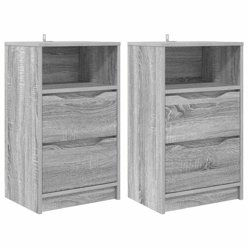 vidaXL Éjjeliszekrények 2 pcs Szürke Sonoma 40 x 30 x 467 cm Faanyag