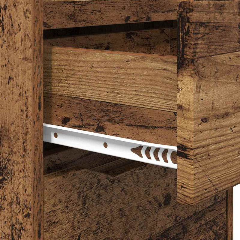 vidaXL Éjjeliszekrények fiókkal 2 pcs Öreg fa 40 x 30 x 467 cm Faanyag