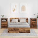 vidaXL Éjjeliszekrények fiókkal 2 pcs Öreg fa 40 x 30 x 467 cm Faanyag