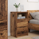 vidaXL Éjjeliszekrények fiókkal 2 pcs Öreg fa 40 x 30 x 467 cm Faanyag