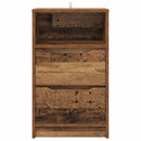 vidaXL Éjjeliszekrények fiókkal 2 pcs Öreg fa 40 x 30 x 467 cm Faanyag