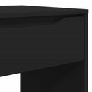 vidaXL Asztal fiókkal tárolóval Fekete 100 x 50 x 78 cm Mérnöki fa