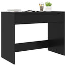 vidaXL Asztal fiókkal tárolóval Fekete 100 x 50 x 78 cm Mérnöki fa