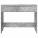 vidaXL Asztal fiókkal Beton Szürke 100 x 50 x 78 cm Mérnöki fa