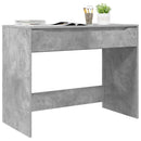 vidaXL Asztal fiókkal Beton Szürke 100 x 50 x 78 cm Mérnöki fa