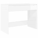 vidaXL Asztal fiókkal Magasfényű Fehér 100 x 50 x 78 cm Mérnöki fa