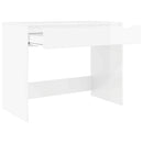 vidaXL Asztal fiókkal Magasfényű Fehér 100 x 50 x 78 cm Mérnöki fa