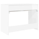 vidaXL Asztal fiókkal Magasfényű Fehér 100 x 50 x 78 cm Mérnöki fa