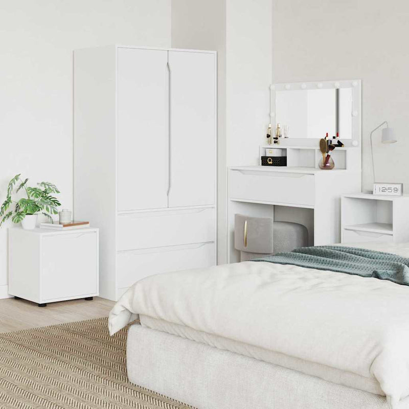 vidaXL Fürdőszoba Székény Fehér 40,5 x 40 x 44 cm Faanyag