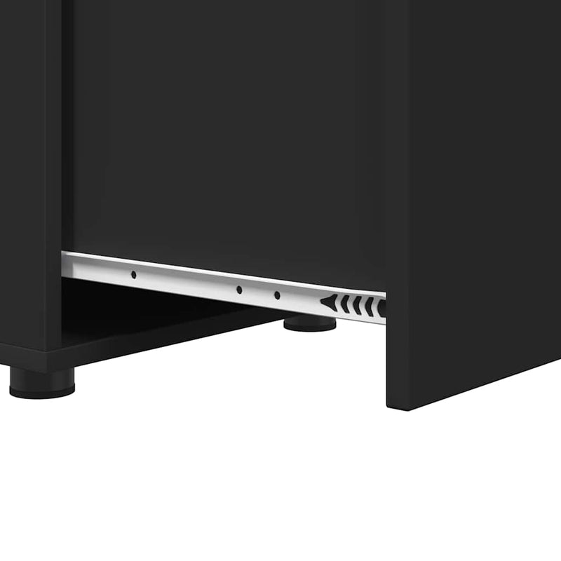 vidaXL Fürdőszoba Székény Fekete 40,5 x 40 x 44 cm Faanyag