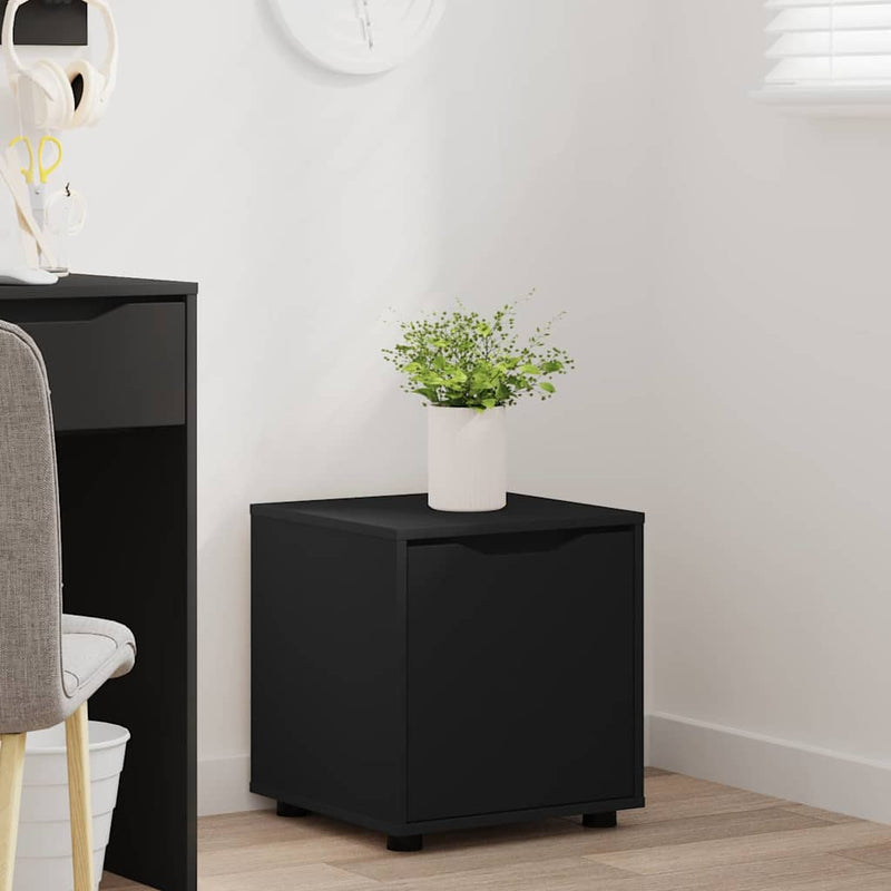 vidaXL Fürdőszoba Székény Fekete 40,5 x 40 x 44 cm Faanyag