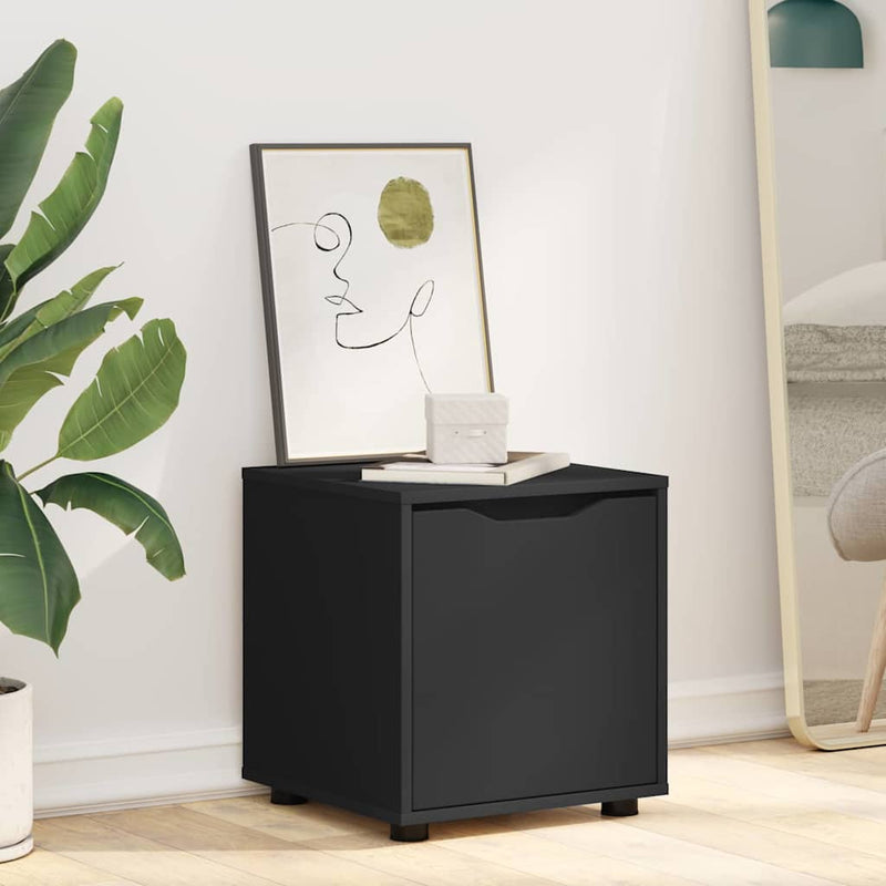 vidaXL Fürdőszoba Székény Fekete 40,5 x 40 x 44 cm Faanyag