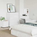 vidaXL Fürdőszoba Székény Magas Fényű Fehér 40,5 x 40 x 44 cm Faanyag