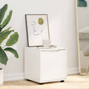 vidaXL Fürdőszoba Székény Magas Fényű Fehér 40,5 x 40 x 44 cm Faanyag