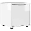 vidaXL Fürdőszoba Székény Magas Fényű Fehér 40,5 x 40 x 44 cm Faanyag